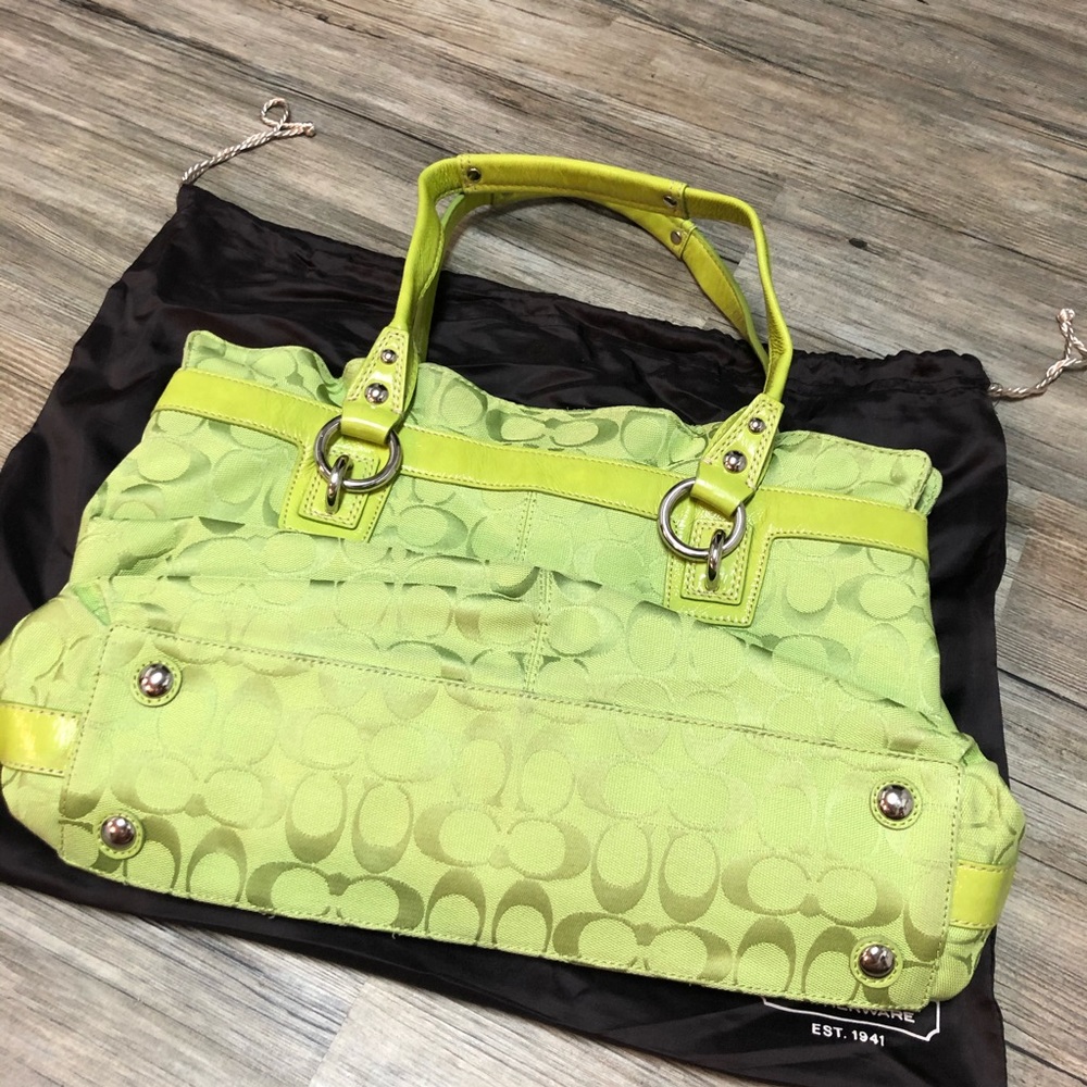 Lime Green Coach Handbag - Gem